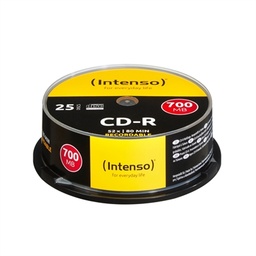 [CCDCDW0034] Intenso CD-R 700MB/80min tubo 25 unidades
