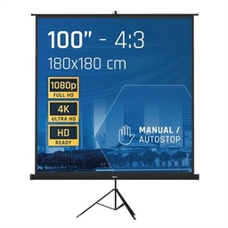 [MPRPAY0046] iggual Pantalla 100" 180x180 cm 1:1 trípode+bolsa