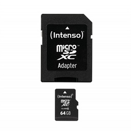 [MTMSDM0107] Intenso 3413490 Micro SD clase 10 64GB c/adapt