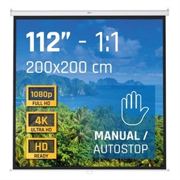 [MPRPAY0045] iggual Pantalla manual 1:1 112" 200x200 cm