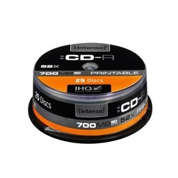 [CCDCDW0037] Intenso CD-R 700MB 52x Printable Tarrina 25Uds