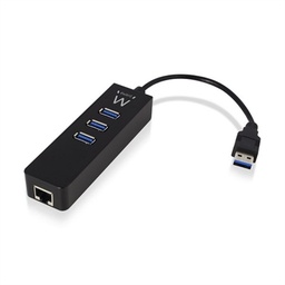[AAOAUS0127] EWENT EW1140 Hub 3 puertos 3.1+ 1Gbps