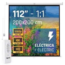 [MPRPAY0050] iggual Pantalla eléctrica 1:1 112" 200x200 cm