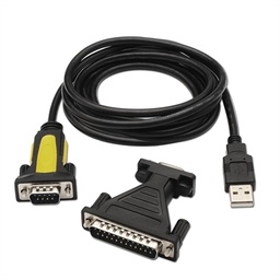 [APTAPC0090] Nanocable Adaptador Usb a Serie  DB9M/25H