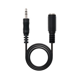 [AISCCI0035] Nanocable Cable Audio, Jack 3.5/M-H, Negro, 3 M