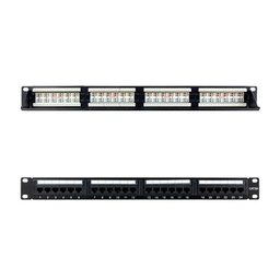 [ANEAAA0404] Nanocable Panel Parcheo 24P CAT.6A UTP 19"1U Dual