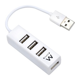 [AAOAUS0134] EWENT EW1122 MINI-HUB USB 4 PUERTOS BLANCO
