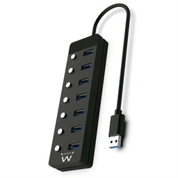 [AAOAUS0215] EWENT Hub usb-usb-c 7 ptos interruptor c/alimen.