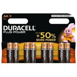 [AISPIL0096] Duracell Plus Power Pila Alcalina AA LR6 Blister*8