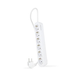 [AELREG0109] Nanocable Regleta de Enchufes 6 Tomas 1.4 m Blanco