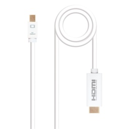 [AISCCI0358] Nanocable Cable Conversor Mini DP/ HDMI 2 M Blanco