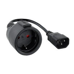 [AASASA0134] Nanocable Cable Adaptador C14-M a CEE7-H, 50cm