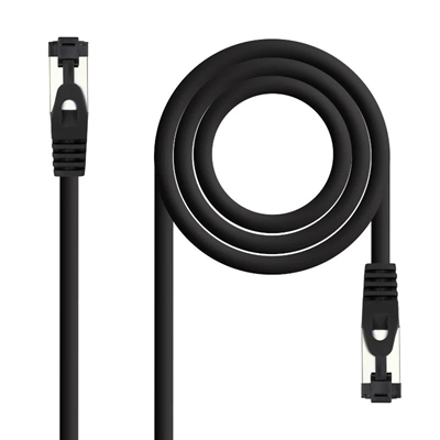 Nanocable Cable red Cat. 8.1 SSTP Negro 0,5m