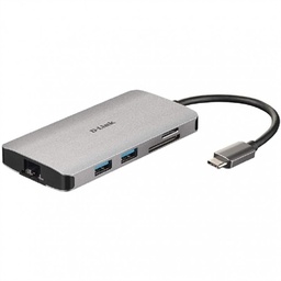 [AAOAUS0158] D-Link DUB-M810 Hub USB-C 8 en 1 HDMI/Eth/CardRead