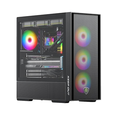 Keep Out Caja M-Atx KO XC-805 MESH ARGB USB3 Black