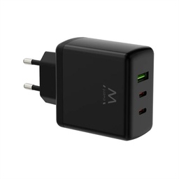 [AATCAT0523] EWENT Cargador Gan Fast 65W 2 USB-C PD-1USB-A QC
