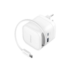 [AATCAT0528] Intenso Cargador GaN W65ACIC retráctil Blanco