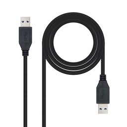 [AIEACI0085] Nanocable Cable USB 3.0, tipo A/M-A/M, Negro, 1m