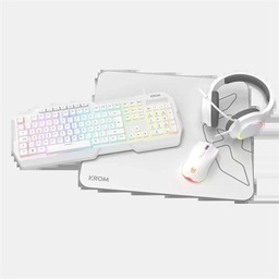 [FTRCTR0266] KROM KENTA PC Combo Gaming 4 en 1 RGB Blanco