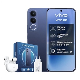 [NTETMO3234] VIVO V70 FE 8Gb 256Gb Bundle Ch90w+ Buds3 Blue