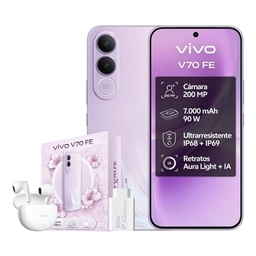 [NTETMO3235] VIVO V70 FE 8Gb 256Gb Bundle Ch90w+ Buds3 Purple