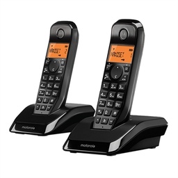 [NTETIN0117] MOTOROLA S1202 Telefono DECT DUO Negro
