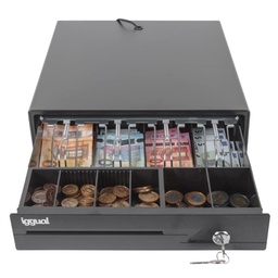 [APTACP0055] iggual Cajón Portamonedas IRON-10 38cm 4+6 negro