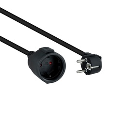 [AELREG0098] Nanocable Cable Alim. Alargador schuko negro 3 M