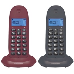 [NTETIN0112] MOTOROLA C1002 LB+ Telefono DECT DUO Gris-Granate