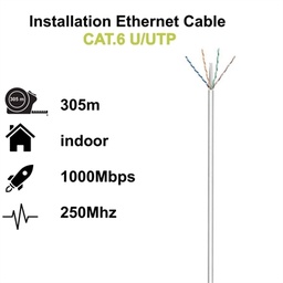 [APTAPC0895] Ewent Bobina cable red Cat. 6 U/UTP, LSZH, 305mt