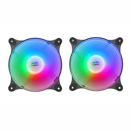 [IMIVEN0409] MARS GAMING MFDUO 12CM 2XFANRGB Ult-silent Black