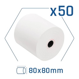 [CCIPAP0139] Pack 50 rollos papel térmico sin BPA 80X80mm