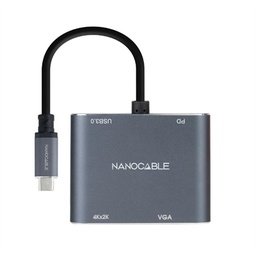 [AISCCI0676] Nanocable Converosr USB-C a HDMI/VGA/USB3.0/PD