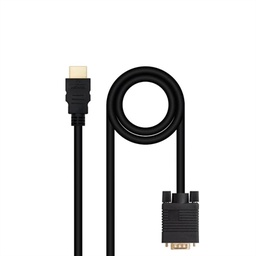 [AISCCI0680] Nanocable Conversor HDMI a VGA M-M, 1.8 m Negro