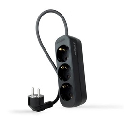 [AELREG0114] Nanocable Regleta de Enchufes 3 Tomas 1.4 m Negro