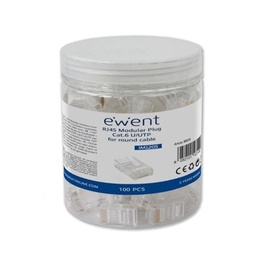 [ANEAHE0845] Ewent Conector Modular CAT 6 U/UTP, 100pcs