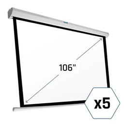 [MPRPAY0073] iggual Pack 5 x Pantalla 106" 16:9 234x131 eléctri