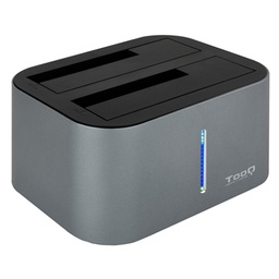 [AAACET0240] Tooq TQDS-805G Dock Station Doble Bahía HDD Gris