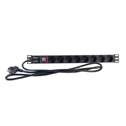 [ANEAAA0347] 2LAN Regleta 19" 8 Schukos Interruptor