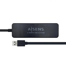 [APTAPC1019] Aisens Hub USB 3.0 tipo A/M-4xtipo A/H negro 30cm