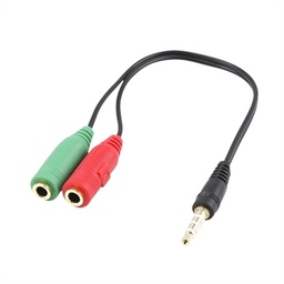 [AISCCI0515] Ewent Cable Audio Jack 3,5/M-2 Jack 3,5/H -0,15mt
