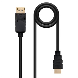 [AISCCI0562] Nanocable Cable Conversor DP a HDMI 0,5 M Negro