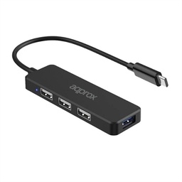 [AAOAAC0169] APPROX Hub USB Tipo-C 3USB 2.0 + 1Puerto USB 3.0