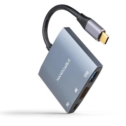 [AISCCI0675] Nanocable Conversor USB-C a HDMI/USB3.0/PD 15 cm