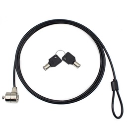 [APTAPC1163] Nilox Cable de Seguridad Doble Llave 1.8 M, Negro