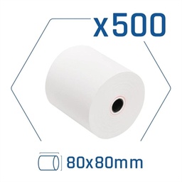 [CCIPAP0155] Pack 500 rollos papel térmico sin BPA 80x80mm