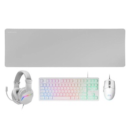 [FTRCTR0227] MARS GAMING Combo Gaming MCP-RGB3W 4EN1 BlancO