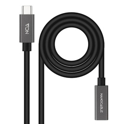 [APTAPC1126] Nanocable Cable USB 3.2 Gen2 USB-C M/H 0,5 M Negro