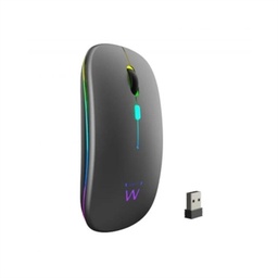 [FTRRIN0536] EWENT Ratón Inalámbrico Recarg. Dual  BT/WIFI, RGB
