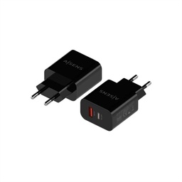 [AATCAT0439] Aisens Cargador 20W USB-C PD3.0 USB-A QC3.0 Negro